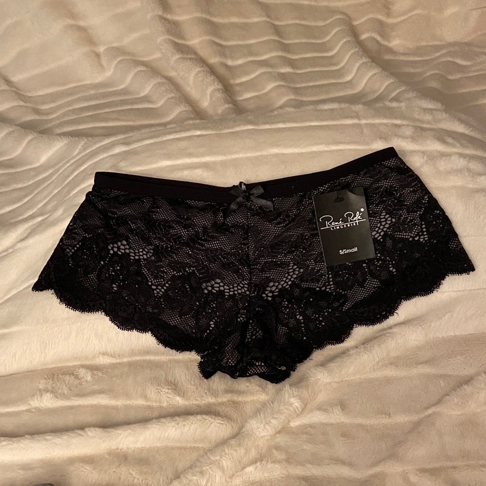 Rene Rofe Women's Black Lace Panties